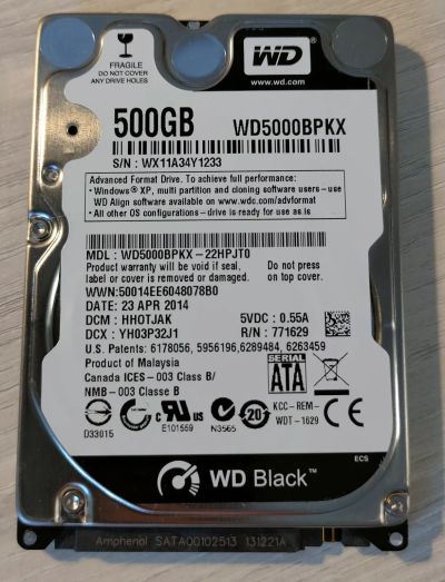 Лот: 19838355. Фото: 1. Жесткий диск 2,5 Western Digital... Жёсткие диски (HDD)