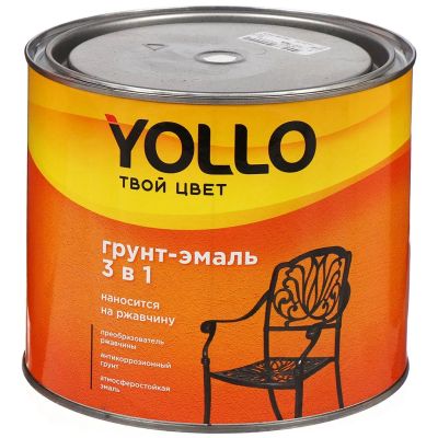 Лот: 24085996. Фото: 1. Грунт-эмаль Yollo, по ржавчине... Краски, лаки, растворитель