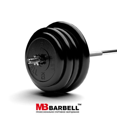 Лот: 22395173. Фото: 1. Штанга обрезиненная MB Barbell... Штанги, блины