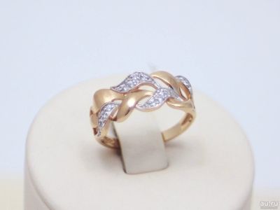 Лот: 13799265. Фото: 1. ЗОЛОТОЕ КОЛЬЦО С ФИАНИТАМИ 2,12... Кольца, перстни