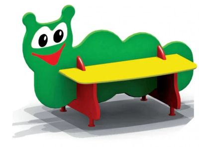 Лот: 9660518. Фото: 1. Скамейка гусеница. Мебель для детских садов