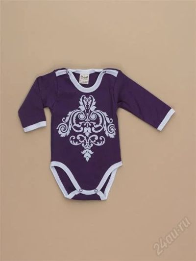 Лот: 2796715. Фото: 1. Боди с длинным рукавом лиловое. Ползунки, распашонки, слипы
