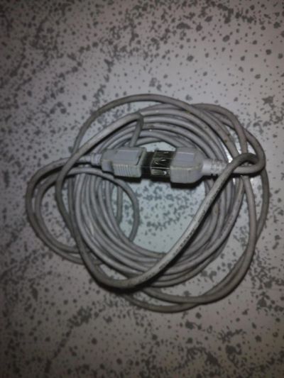 Лот: 9221384. Фото: 1. usb удлинитель 5м серый. Шлейфы, кабели, переходники