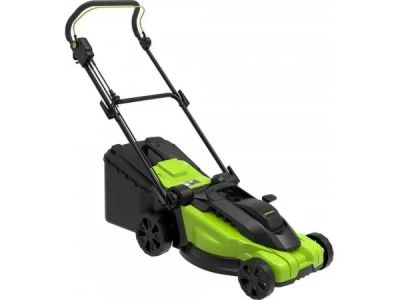 Лот: 23460111. Фото: 1. Электрическая газонокосилка Greenworks... Бензо-, мотоинструмент