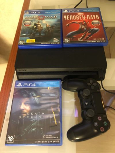 Лот: 16196045. Фото: 1. sony playstation 4 + 3 игры. Игровые приставки, консоли