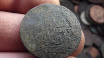 Лот: 11064768. Фото: 1. Интересная копейка Елизаветы Петровны... Россия до 1917 года