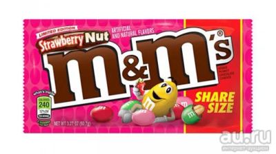 Лот: 13305178. Фото: 1. Шоколадное драже M&M'S Strawberry... Шоколад, конфеты