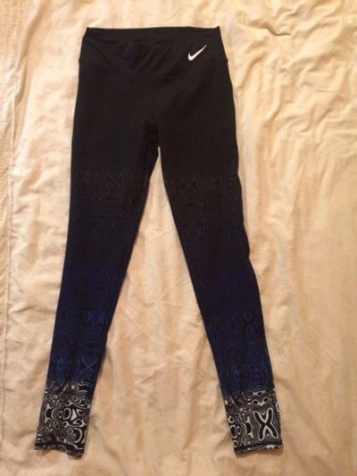 Лот: 9274974. Фото: 1. Синие лосины Nike. Спортивные брюки, штаны