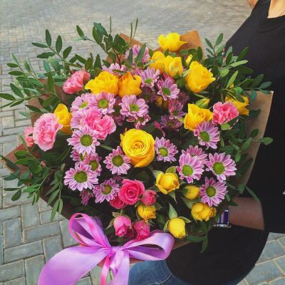 Лот: 7496586. Фото: 1. Сборный букет. Цветы на Щорса... Свежие цветы
