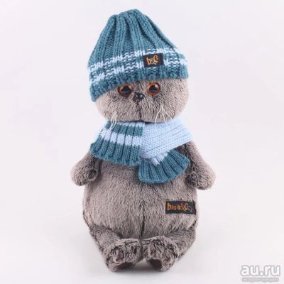 Лот: 14396474. Фото: 1. Мягкая игрушка "Басик" в голубой... Мягкие