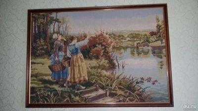 Лот: 10357343. Фото: 1. Гобелен в раме 103х73 см. Другое (картины, панно)