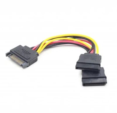 Лот: 25010445. Фото: 1. Переходник SATA 15-pin -2x SATA... Шлейфы, кабели, переходники