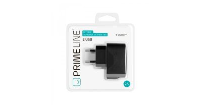 Лот: 15832078. Фото: 1. Сетевое ЗУ. 2USB 1А Prime Line. Зарядные устройства, блоки питания, адаптеры сетевые для смартфонов