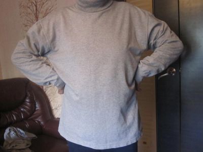 Лот: 8244398. Фото: 1. свитер трикотаж серый размер 54... Свитеры, толстовки