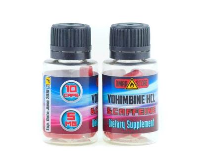 Лот: 10717388. Фото: 1. Yohimbine HCL & Caffeine 10 капсул... Спортивное питание, витамины