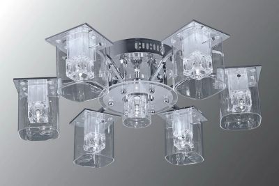 Лот: 7601428. Фото: 1. Люстра Геометрия 1-8167-6+1-CR-LED... Другое освещение