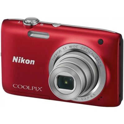 Лот: 4554054. Фото: 1. Фотокамера Nikon S2800 Red 20Mpx... Цифровые компактные