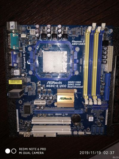 Лот: 15104369. Фото: 1. Материнская плата Asrock n68c-s... Материнские платы