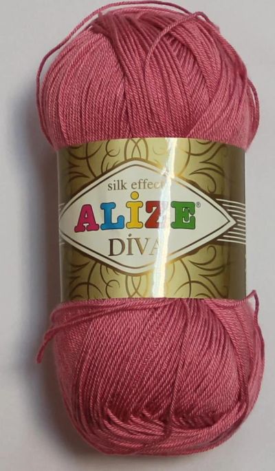Лот: 11167531. Фото: 1. Пряжа Alize Diva цв-178 100г-350м... Ткани, нитки, пряжа