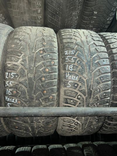 Лот: 25003085. Фото: 1. (2шт)215-55-16 Nokian Hakkapelitta... Шины