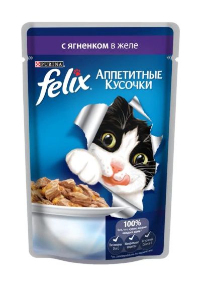 Лот: 5328452. Фото: 1. Корм Felix Аппетитные кусочки... Корма