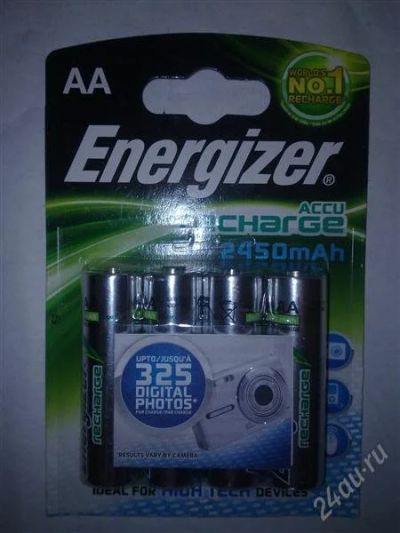 Лот: 1806295. Фото: 1. Аккумулятор AA Energizer 2450... Батарейки, аккумуляторы, элементы питания