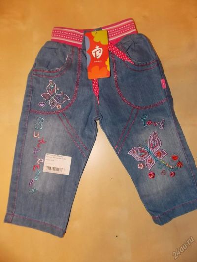 Лот: 5698715. Фото: 1. Джинсы на девочку Flobaby бабочка... Брюки, шорты, джинсы