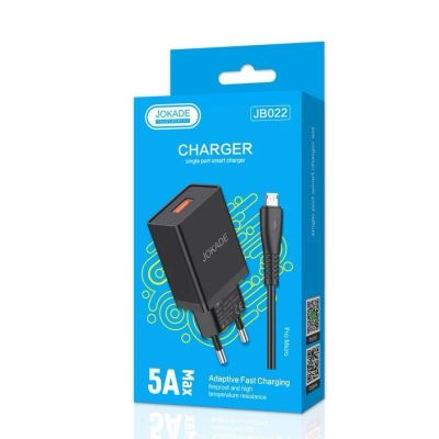 Лот: 22145002. Фото: 1. СЗУ JOKADE JB022 1*USB + microUSB... Зарядные устройства, блоки питания, адаптеры сетевые для смартфонов