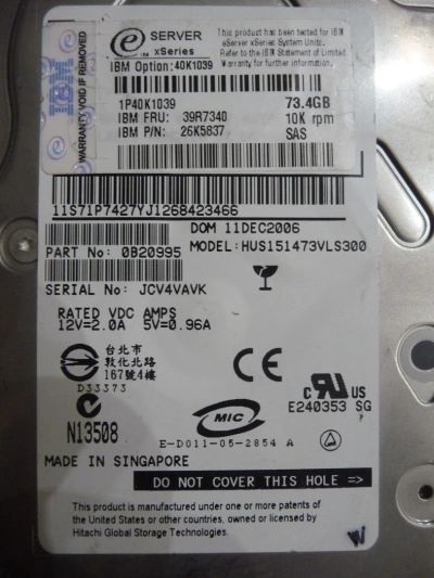 Лот: 10738419. Фото: 1. Серверный жёсткий диск IBM HDD... Жёсткие диски (HDD)