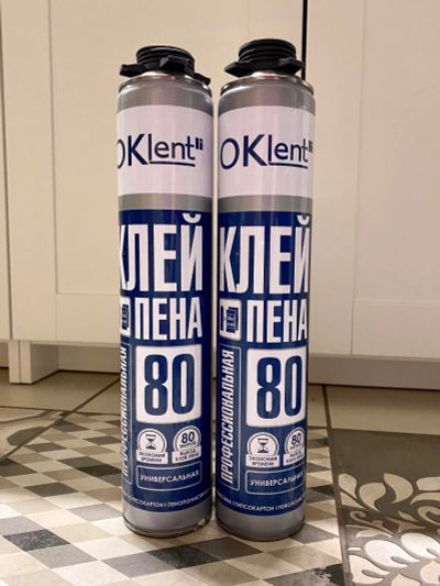 Лот: 24294620. Фото: 1. OKlent клей пена 80. Клеи, герметики, пена монтажная, клейкие ленты