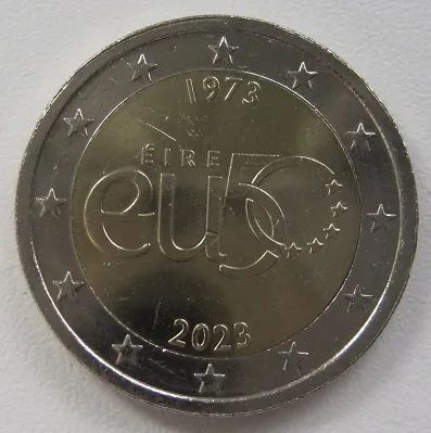 Лот: 20825072. Фото: 1. Ирландия 2 евро 2023. 50-летие... Европа
