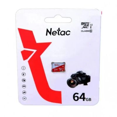 Лот: 20027449. Фото: 1. Карта памяти microSDHC Netac 64Gb... Карты памяти