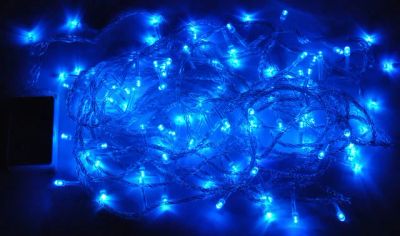 Лот: 4776776. Фото: 1. LED гирлянда голубые микродиоды... Гирлянды, шарики, новогодние аксессуары