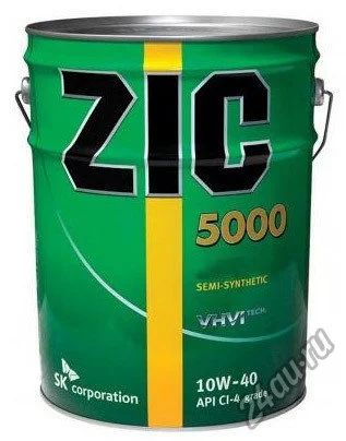 Лот: 6232296. Фото: 1. ZIC 5000 10W-40 API CI-4 п/с 20L. Масла, жидкости