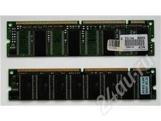 Лот: 273071. Фото: 1. 2 планки SDRAM 64Mb PC-133 и РС-100... Оперативная память