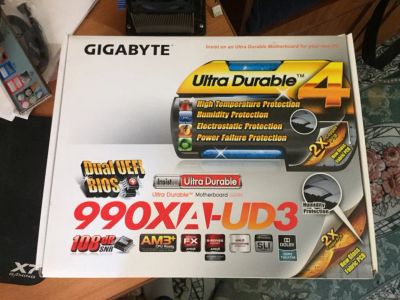 Лот: 8596667. Фото: 1. Продам Gigabyte 990XA-UD3 Сокет... Материнские платы