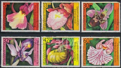 Лот: 21580557. Фото: 1. 1986. Болгария. Орхидеи. Полная... Марки