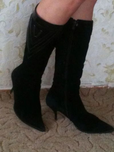 Лот: 3575166. Фото: 1. сапоги замшевые зимние 39р. Сапоги