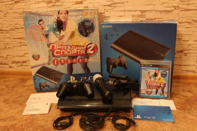 Лот: 10415699. Фото: 1. Sony PS3 500Gb Джойстик оригинал... Игровые приставки, консоли