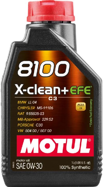 Лот: 23329792. Фото: 1. MOTUL 8100 X-Clean+ EFE 0w30 1... Масла, жидкости