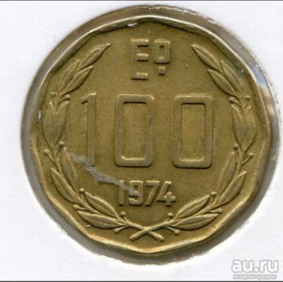 Лот: 8472990. Фото: 1. На ЗАКАЗ Чили 100 эскудо 1974. Америка
