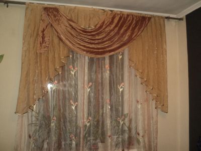 Лот: 16983577. Фото: 1. Комплект (ламбрекен+тюль)/// смотрите... Шторы, тюль