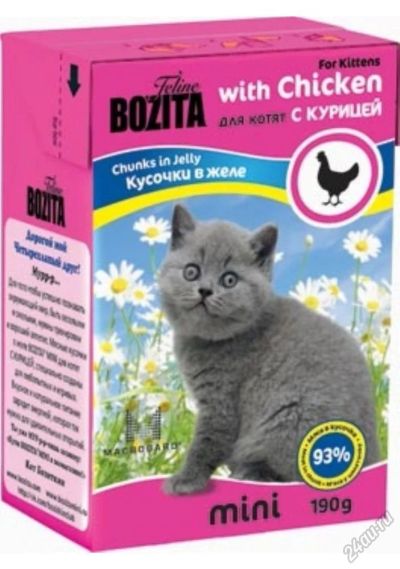 Лот: 5562180. Фото: 1. Консервы Bozita MINI для котят... Корма