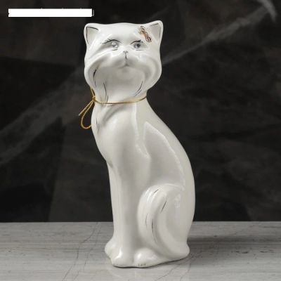 Лот: 12595340. Фото: 1. Кошка Матильда. Белая . Глянец... Копилки