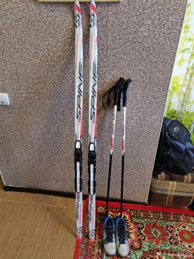 Лот: 14984645. Фото: 1. Детские беговые лыжи Spine комплект... Комплект в сборе