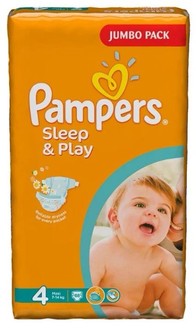 Лот: 14336651. Фото: 1. Pampers Sleep&Play 4(68шт) подгузн... Детская гигиена