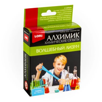 Лот: 16245001. Фото: 1. Химические опыты. Лизун голубой... Развивающие