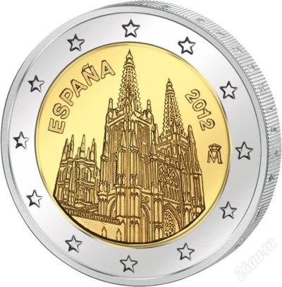 Лот: 2968468. Фото: 1. Испания. 2 евро. 2012 год. Кафедральный... Европа