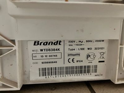Лот: 25631352. Фото: 1. Стиральная машинка Brandt 6кг. Стиральные машины