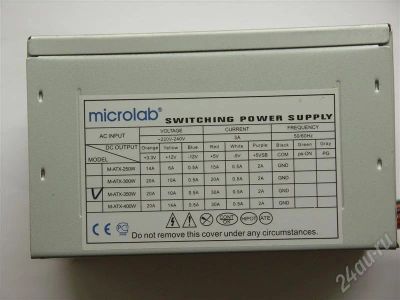Лот: 597743. Фото: 1. Microlab M-ATX-350W. Корпуса, блоки питания
